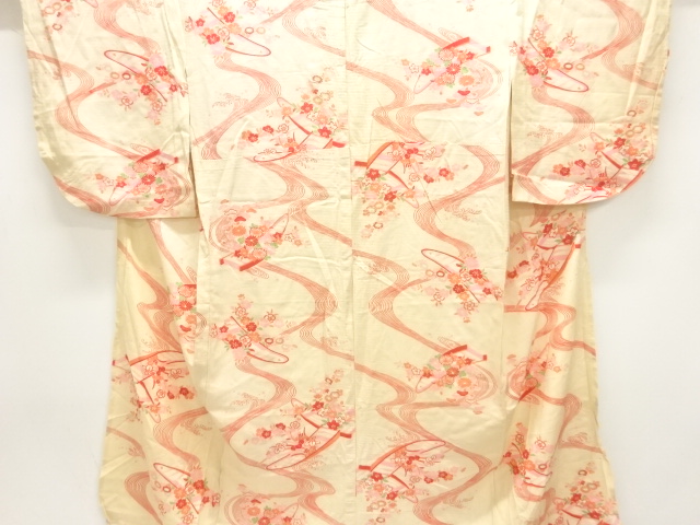 Japanese Kimono / Chirimen Kinsha Silk